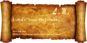 Lukácsy Melinda névjegykártya