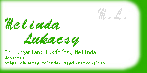 melinda lukacsy business card